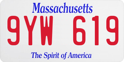 MA license plate 9YW619
