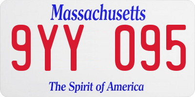 MA license plate 9YY095