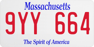 MA license plate 9YY664