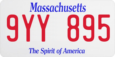 MA license plate 9YY895