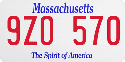 MA license plate 9ZO570