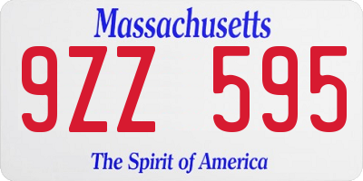 MA license plate 9ZZ595