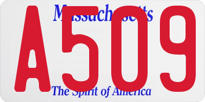 MA license plate A509