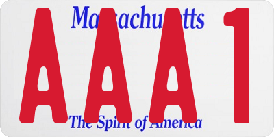 MA license plate AAA1