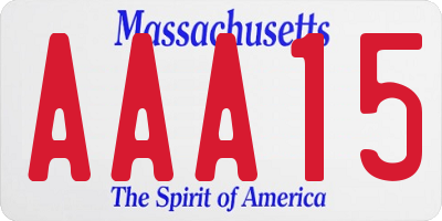 MA license plate AAA15
