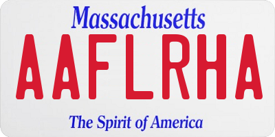 MA license plate AAFLRHA