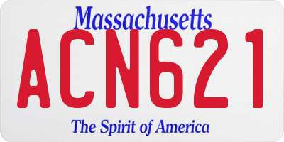 MA license plate ACN621