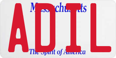 MA license plate ADIL