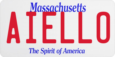 MA license plate AIELLO