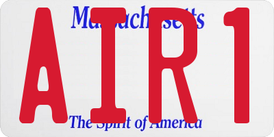 MA license plate AIR1