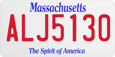 MA license plate ALJ5130