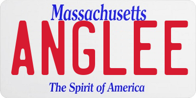 MA license plate ANGLEE