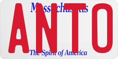 MA license plate ANTO