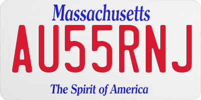MA license plate AU55RNJ