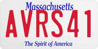 MA license plate AVRS41
