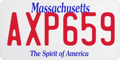 MA license plate AXP659
