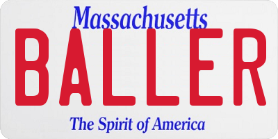 MA license plate BALLER