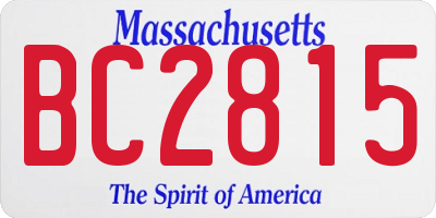 MA license plate BC2815