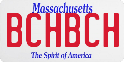 MA license plate BCHBCH