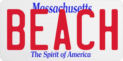 MA license plate BEACH