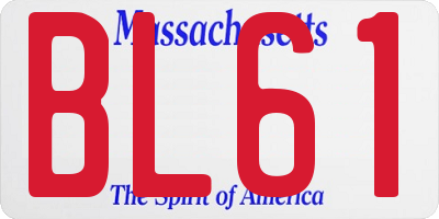 MA license plate BL61