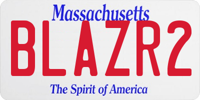 MA license plate BLAZR2