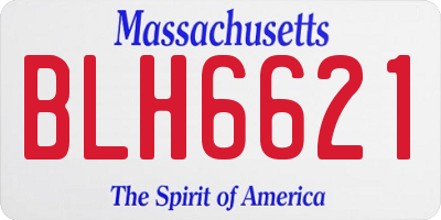 MA license plate BLH6621