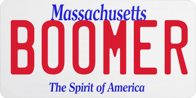 MA license plate BOOMER