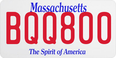 MA license plate BQQ800