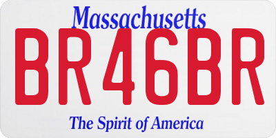 MA license plate BR46BR