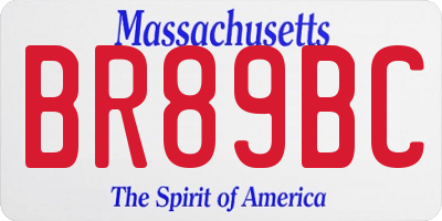 MA license plate BR89BC