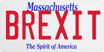 MA license plate BREXIT