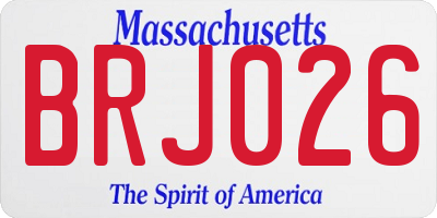 MA license plate BRJ026