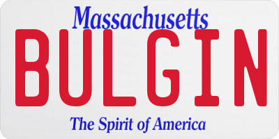 MA license plate BULGIN