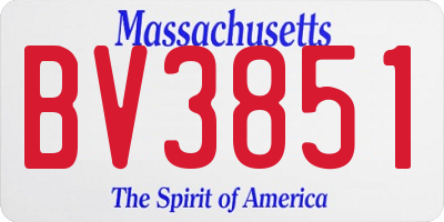 MA license plate BV3851