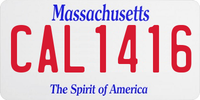 MA license plate CAL1416