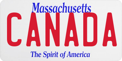 MA license plate CANADA