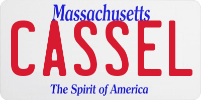 MA license plate CASSEL