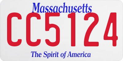 MA license plate CC5124