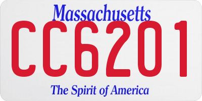 MA license plate CC6201