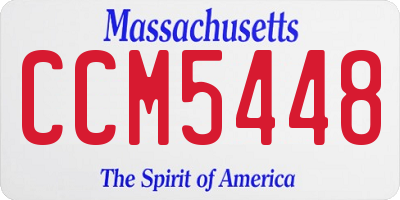 MA license plate CCM5448