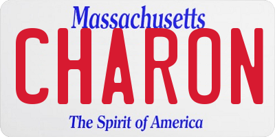 MA license plate CHARON