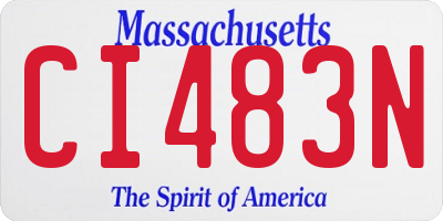 MA license plate CI483N