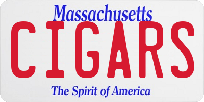 MA license plate CIGARS