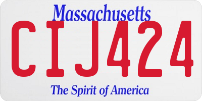 MA license plate CIJ424