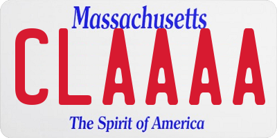 MA license plate CLAAAA