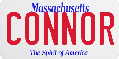 MA license plate CONNOR