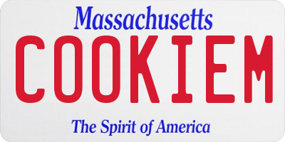 MA license plate COOKIEM