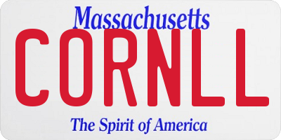 MA license plate CORNLL