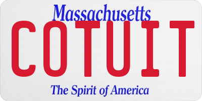 MA license plate COTUIT